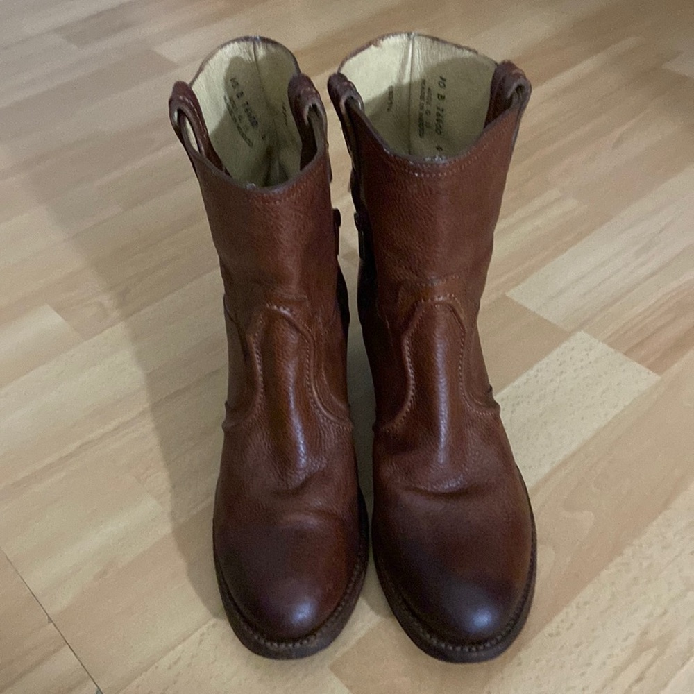 Frye Brown Leather Ankle Boots